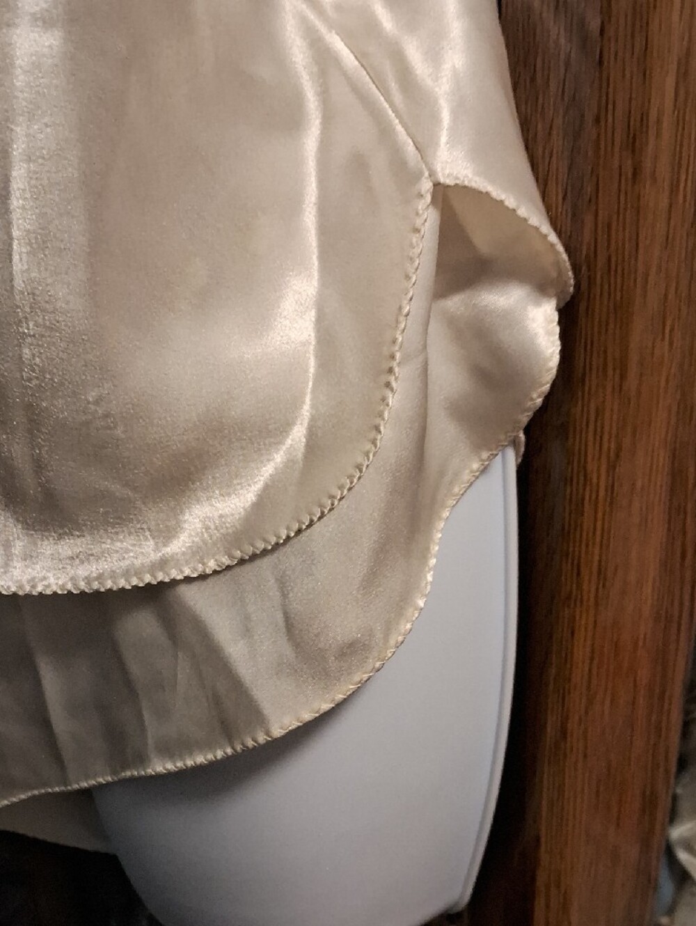 Vintage 80's,Silky, Lace Trim, Women's Ivory Sleep Cami Set - Picture 4 of 5